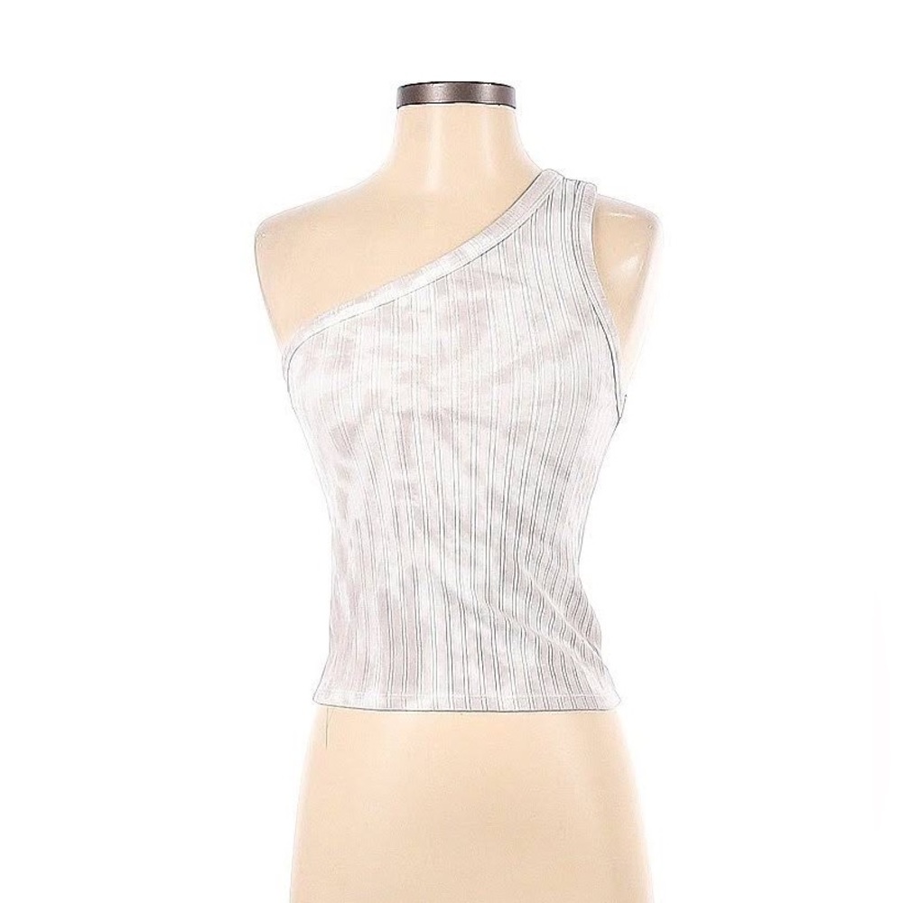 American Eagle one-shoulder striped tank